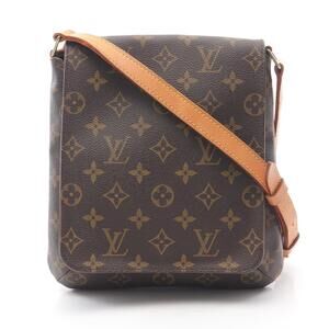 LOUIS VUITTON Brown Monogram Leather Shoulder Bag